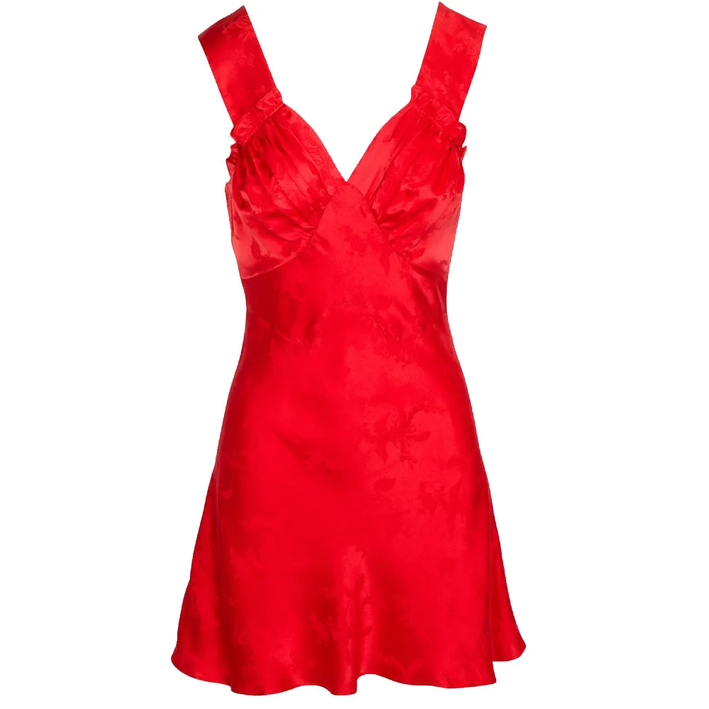 Женское жаккардовое платье с V образным вырезом и лямкой на шее|Женские платья| |