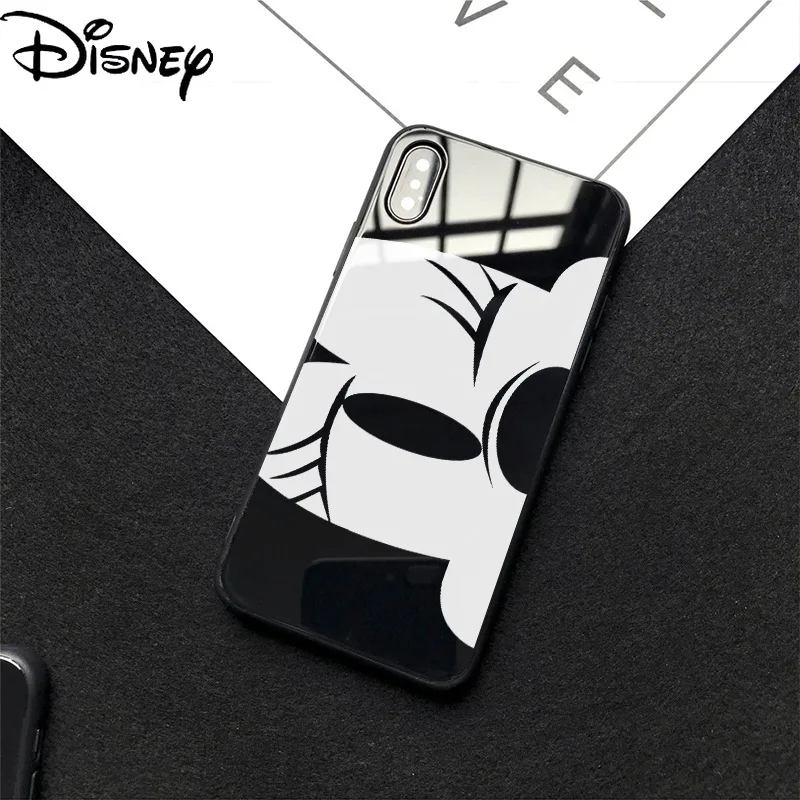 

Disney cartoon Mickey Mouse phone case for iPhone12mini tempered glass 11promax phone cover 7/8/12promax/11pro/couple12pro/xr