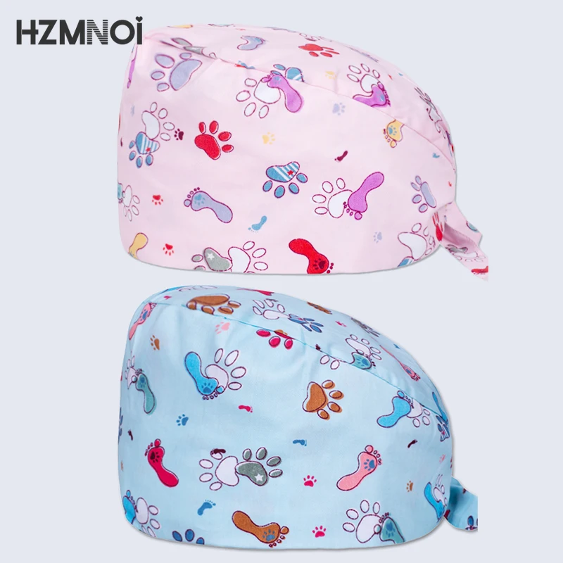 

Adjustable Dental Doctor Nursing Working Cap Women Scrubs Caps Nurse Cap Pet Grooming Veterinary Surgical Surgical Caps Woman