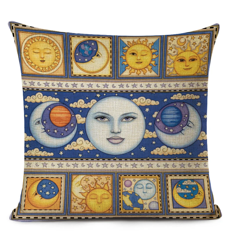 Наволочка Kilim Sun Moon подушка автомобильная льняная Подушка домашний декор для
