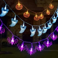 1 5m halloween party led light string purple bat party pumkin horror ghost festival party happy halloween party decor for home