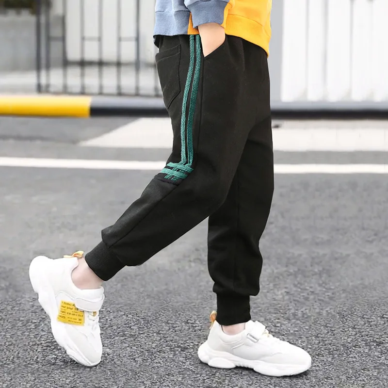 Детские весенние полосатые брюки с прострочкой для девочек и мальчиков детские