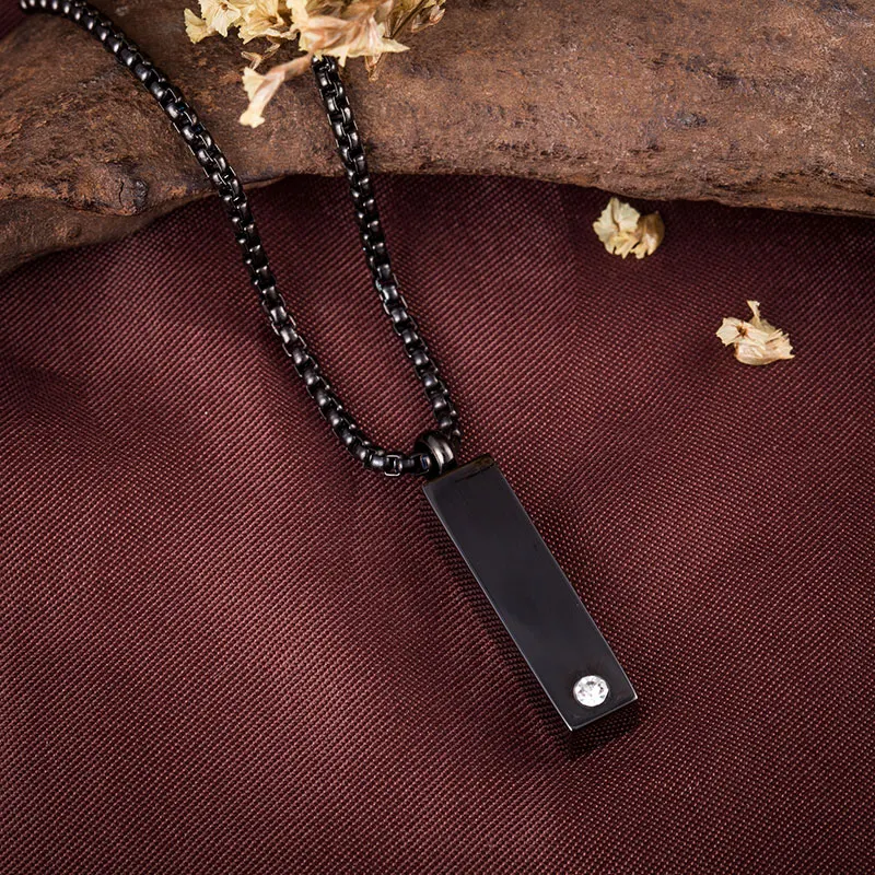 Ожерелье женское из нержавеющей стали с кулоном урна для праха кремации