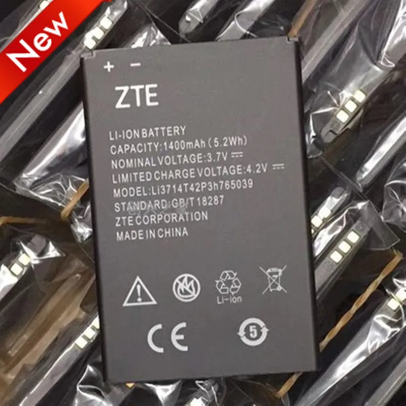Аккумулятор LI3714T42P3H765039 Аккумуляторный аккумулятор 1400 мАч для ZTE Blade Q3 T230 AF3 T220 A3 T221