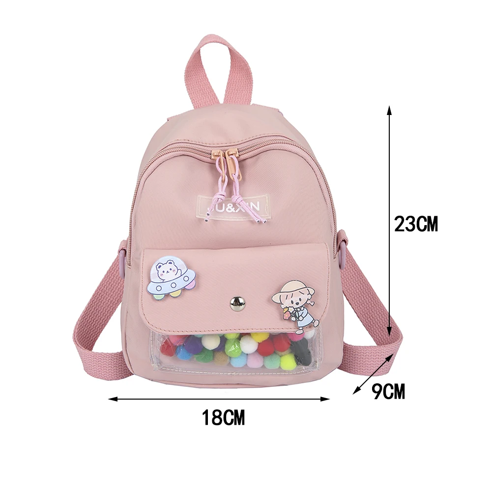 

Cute Cartoon Badge Design Women Backpak 2021 Eco Friendly Canvas Women Small Backpack Girls School Bag Travel Rucksack mochila