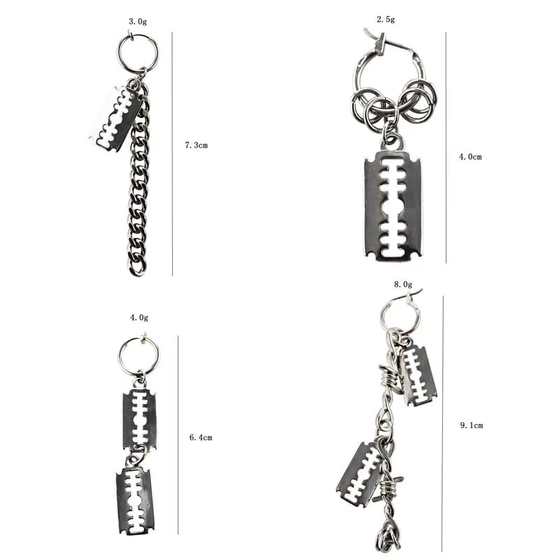 1 шт. панк готический сплав колючая проволока закручивающееся лезвие цепь звено