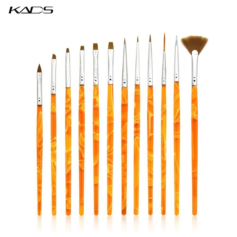 KADS 12 шт./компл. Профессиональные Ногтей Кисти Художественные Наборы Для Дизайн