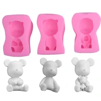 cute bear confectionery fondant silicone mold diy cake baking mold chocolate gumpaste mould baby party cupcake decorating tools