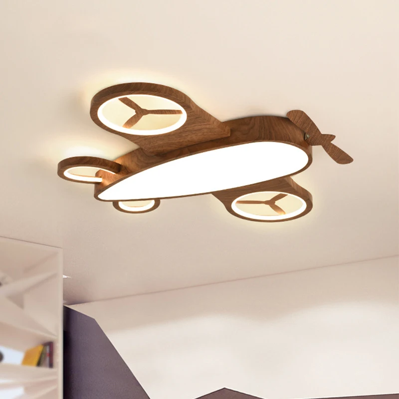 

Nordic Airplane Ceiling Lamp Iron Sconces AC220V Remote Control Children Bedroom Ceiling Light for Kids Baby Boy Illuminate