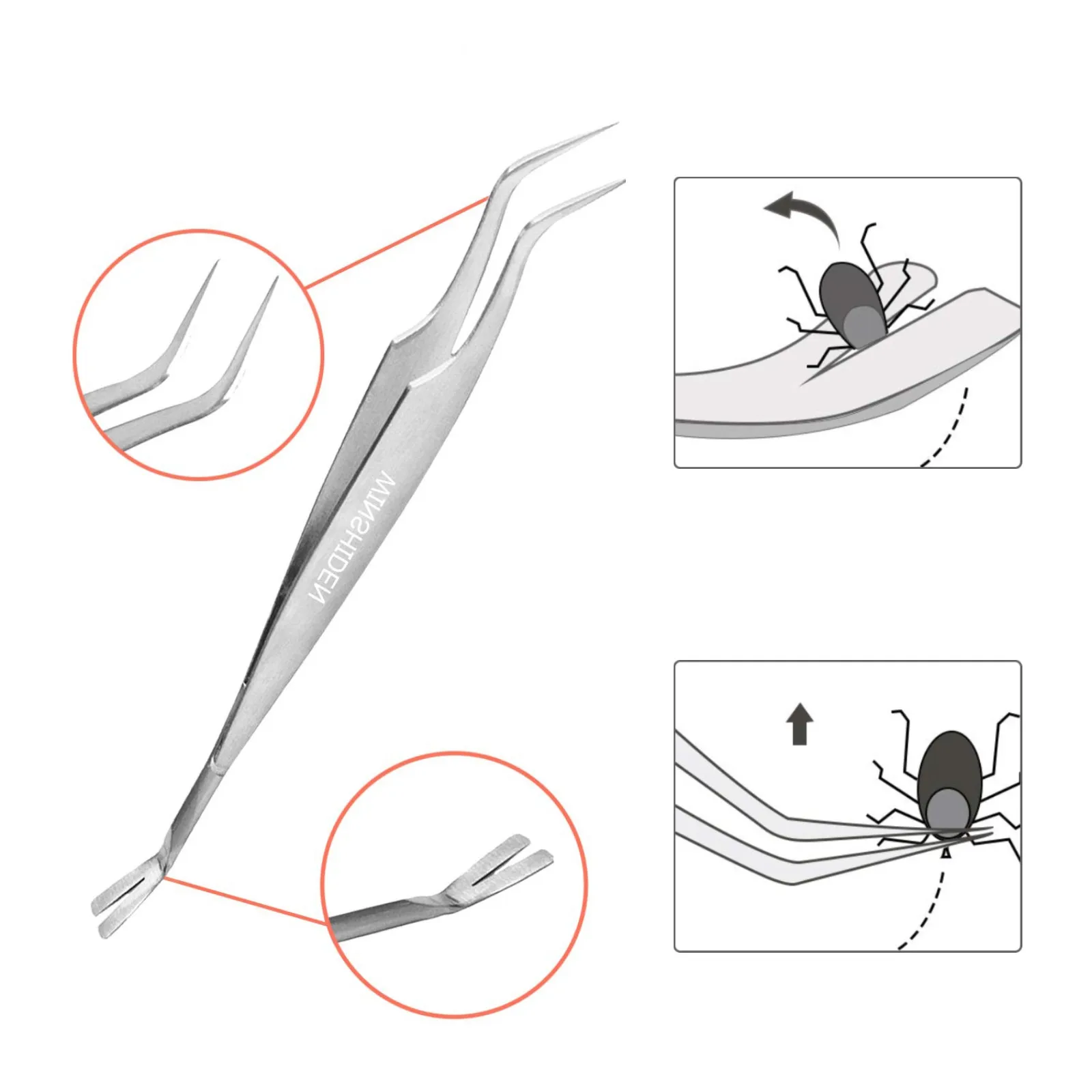 5 шт. Pet клещей блохи экстрактор насекомых зажим для домашних животных Кошка