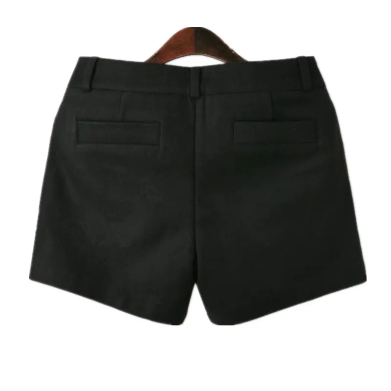 new brand autumn winter women shorts plus size mid waist shorts woolen slim casual shorts women hot selling free global shipping