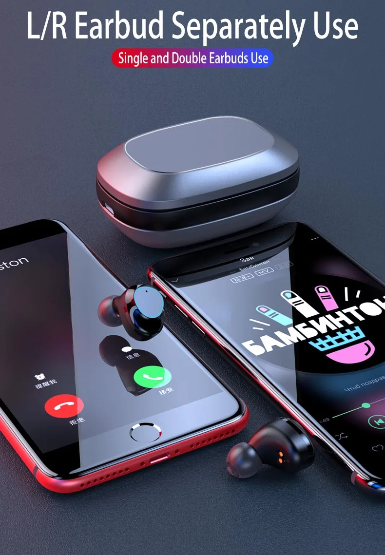 CALETOP G16 TWS 5,0 Bluetooth наушники тяжелый бас 6D стерео HiFi Звук светодиодный дисплей гарнитуры 6000 мАч зарядная коробка IPX7 водонепроницаемый