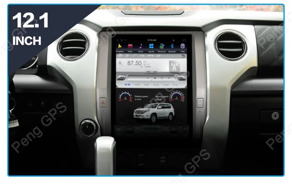 12,1 дюймов Tesla стиль Android 8,1 автомобильный gps-навигация, dvd-плеер для Toyota Tundra ips экран 1080P головное устройство