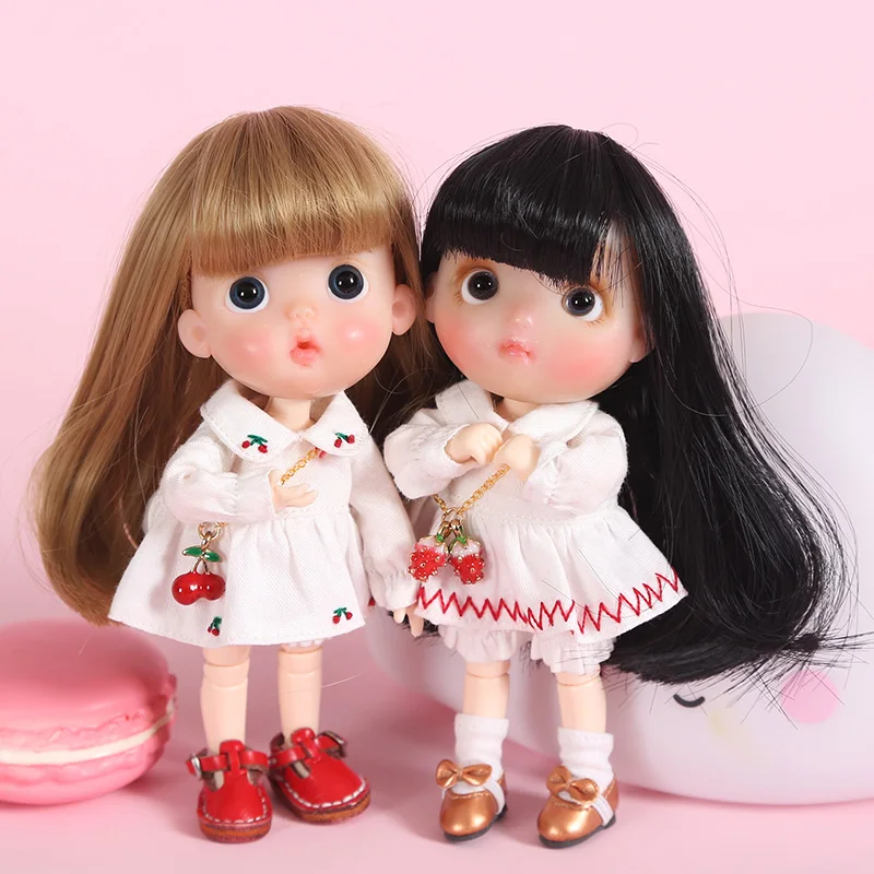 Новинка милая Одежда для куклы платье на бретельках юбка OB11 Obitsu 11 груз 1/12 BJD