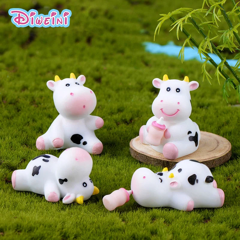 Миниатюрная фигурка из молочной коровы 1 шт. фигурки мультяшных животных модели