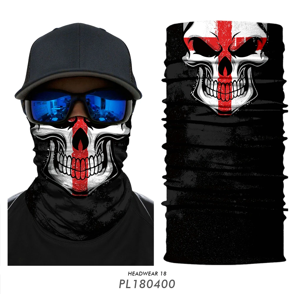 

Amazing scary motorcycle half face skull mask balaclavas caveira biker sun shield joker head masquerade Headband Neck Scarf