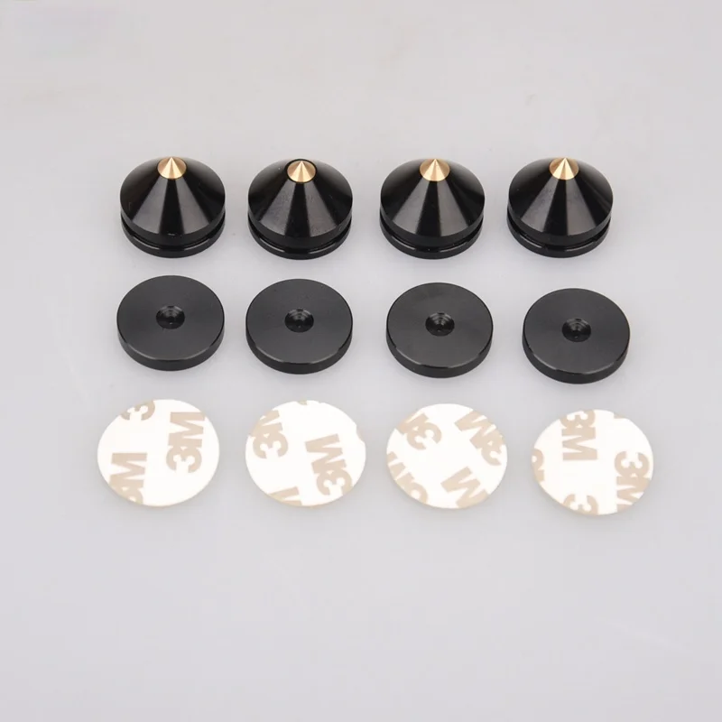 

2021 New 4Sets Speaker Stand Feet Foot Pad Aluminium Alloy Metal (NOT Natural Wood ) Spikes Cone Floor Foot Nail M23*20