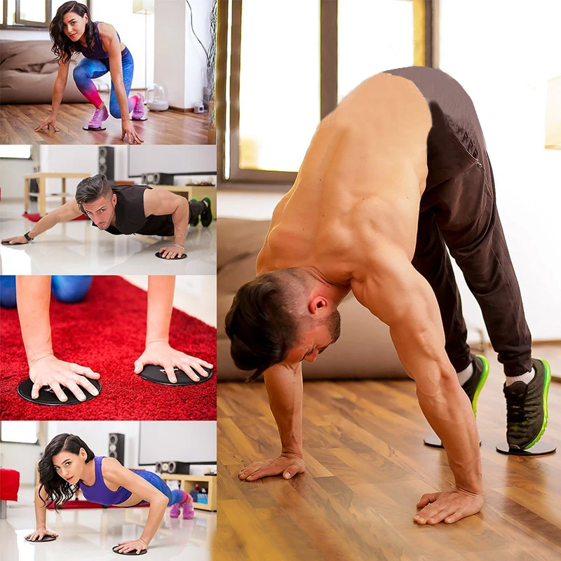 2 шт. скользящие диски слайдер Фитнес диск Упражнение сдвижная пластина для