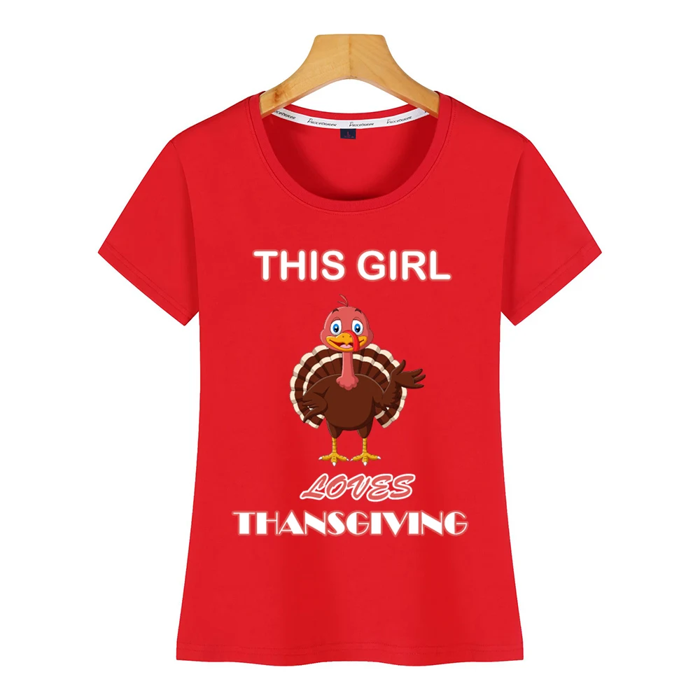 Топы футболки для женщин эта девушка любит День благодарения Забавные милые