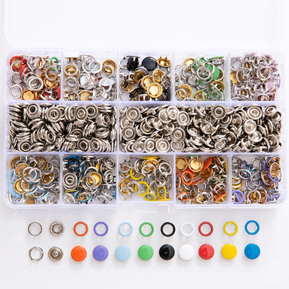 1 Набор 10 мм однотонная пятикоготная Пряжка полый цветной пряжка набор кнопок для