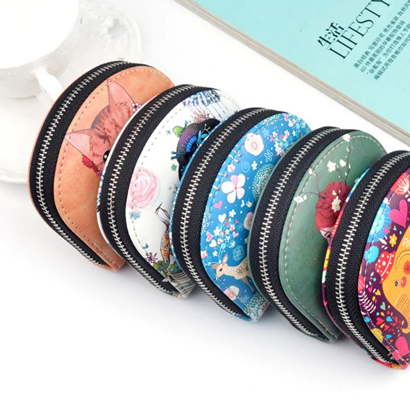 Кошелек для женщин с рисунком животных на молнии детское портмоне милый женский