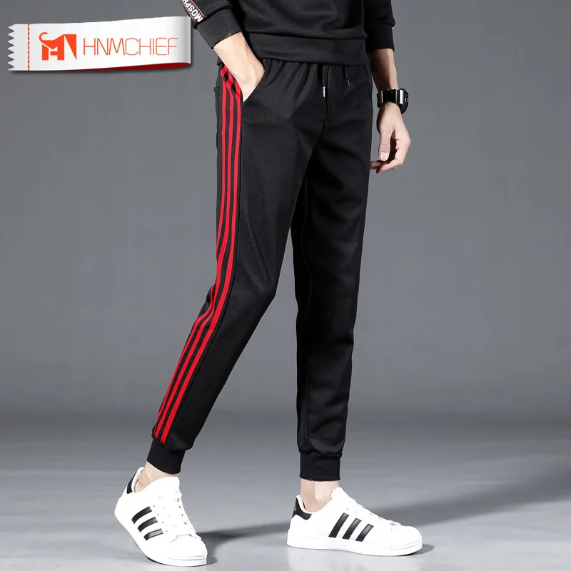 Мужские повседневные штаны HNMCHIEF микро-эластичные фирменные спортивные джоггеры