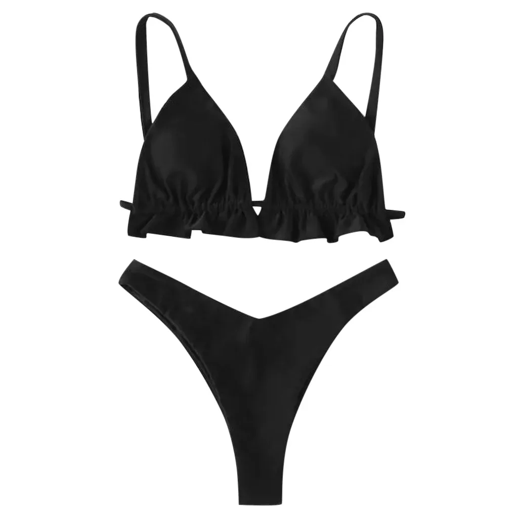 Женский комплект бикини для девочек сексуальный пляжный купальный костюм на