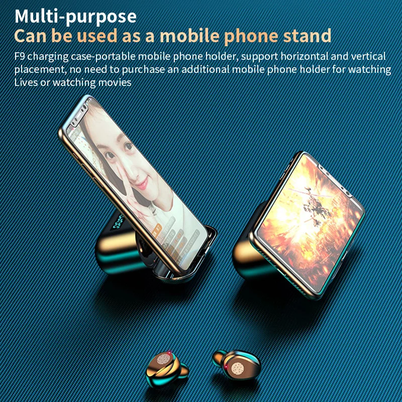 Беспроводная Bluetooth гарнитура TWS с тремя дисплеями Спортивная игровая