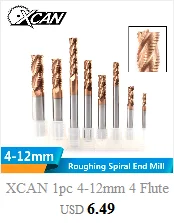 XCAN 1 шт. 90 градусов 2-12 мм Фаска фрезы Фрезы ЧПУ Концевая фреза с фиксированной точкой сверло Карбид Концевая фреза
