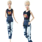 Наряды для кукол ручной работы BJDBUS, Летнее мини-платье для кукол Барби, повседневная одежда, штаны, пальто, рубашка, розовая одежда, аксессуары для кукол, детская игрушка