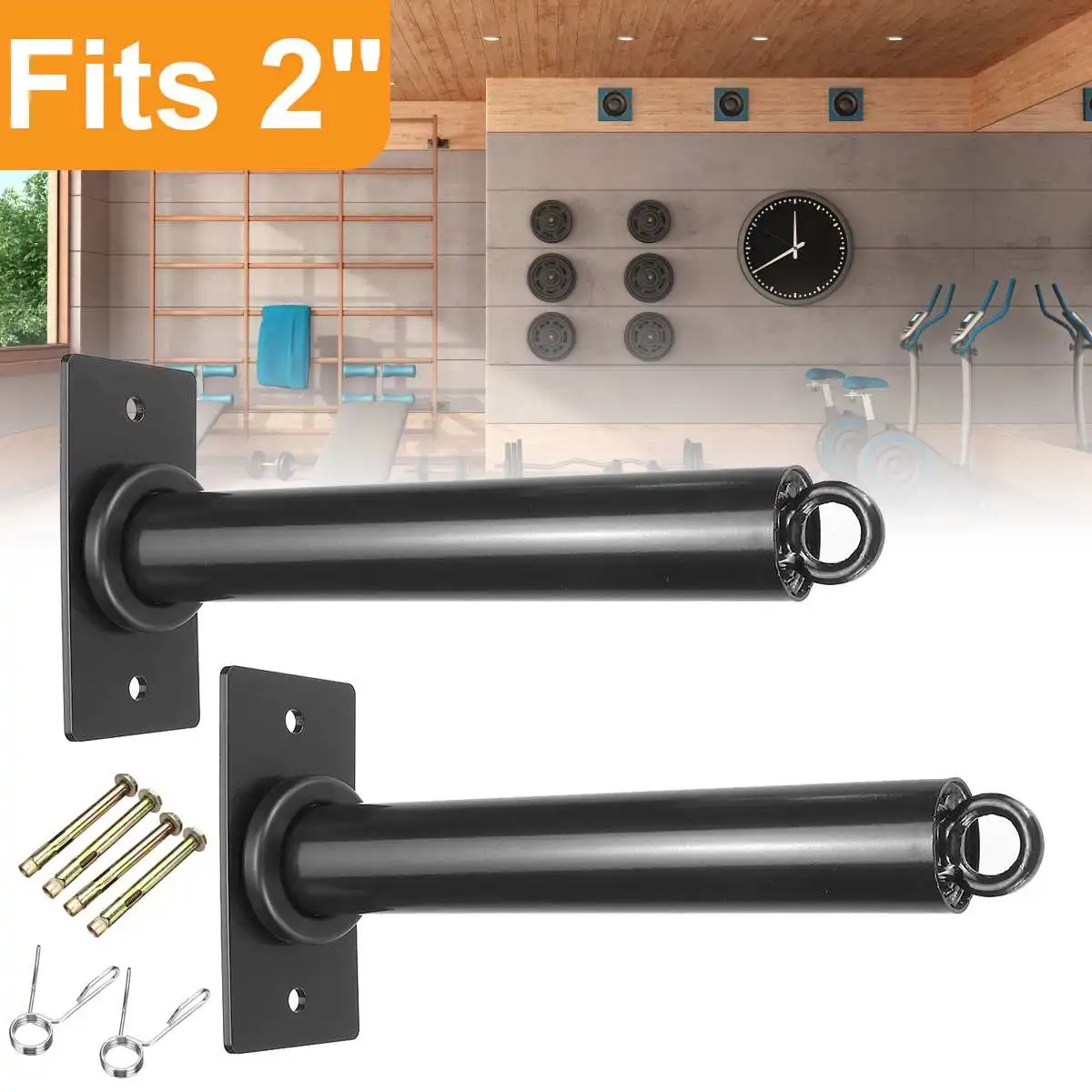 

Wall Mounted Barbell Disk Storage Rack Gym Loading Pin Weight Plate Holder Heavy Duty Fitness Pulley Attachment Dumbbell Rack