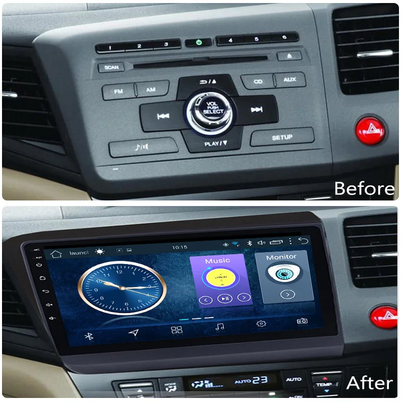 9 дюймовая Автомобильная Мультимедийная система gps навигации wanqi 8 1 для Honda civic 2012