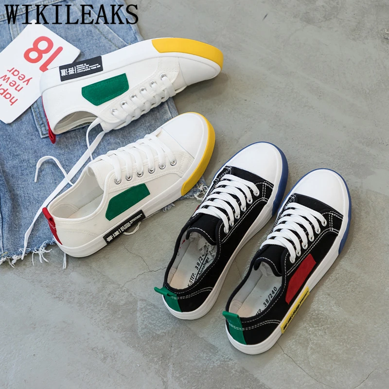 Модная парусиновая Обувь в Корейском стиле Стиль Женские ботинки &quotХарадзюку&quot