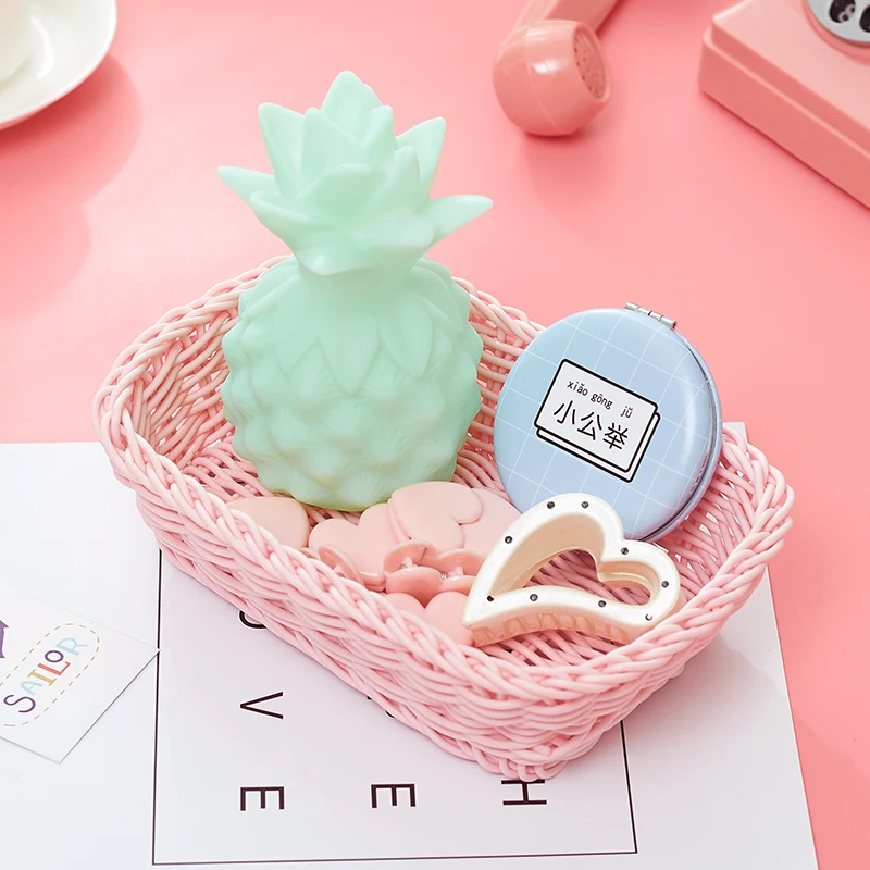 Девичий Настольный органайзер для хранения косметики макарон конфет плетеная