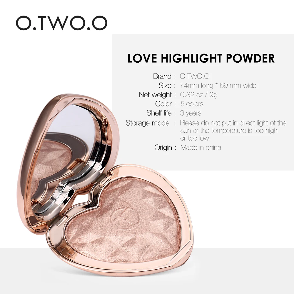

Shimmer Highlighter Powder Palette Face Contouring Makeup Highlight Face Bronzer Highlighter Brighten Skin 5 Colors