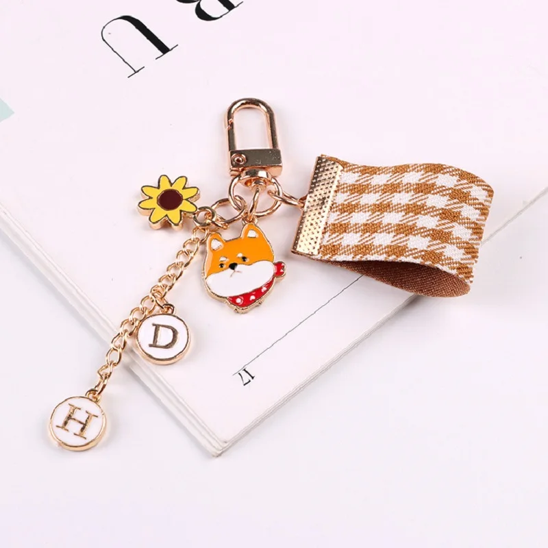 2020 Animal Cat Dog duck Keychain Key Chains Cartoon Ribbon Letter Ring Fashion Jewelry Gift For Women | Украшения и аксессуары