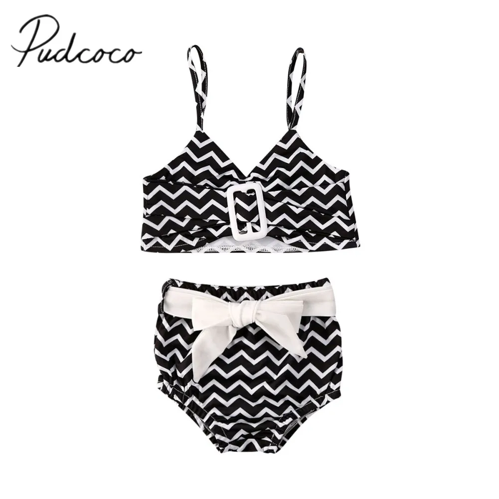 Лето 2020 купальник для маленьких девочек комплект из 2 предметов бикини купальный