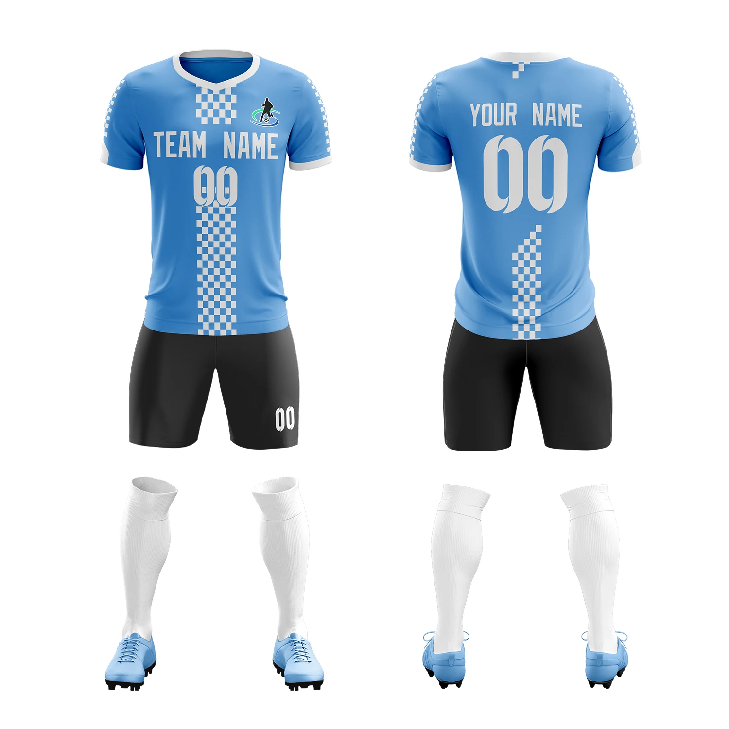 Custom Soccer Sets for Player/Team Printed Team Name/Number/Logo Sports Sleeve Jersey Uniform for Men/Women