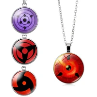 anime naruto sharingan necklace pendant for women men jewelry accessories uchiha itachi cosplay necklaces toys for children gift