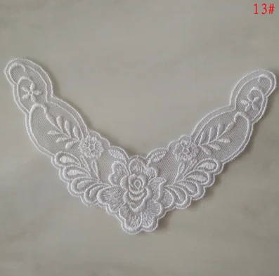 Новый кружевной марлевый вышитый цветок светодиодный цветочный воротник