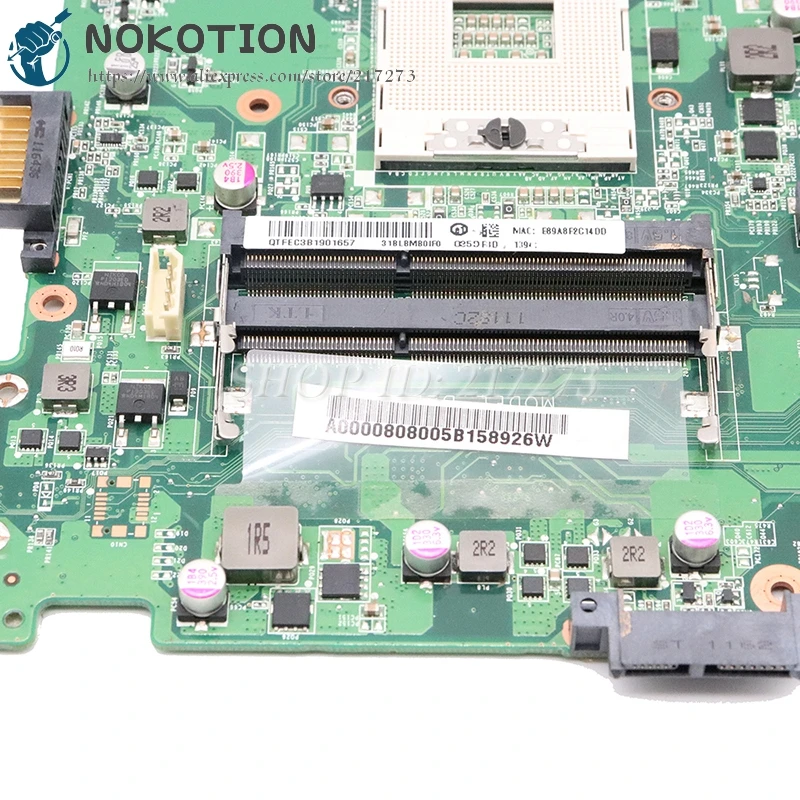 Материнская плата NOKOTION A000081420 A000080670 A000080800 DA0BLBMB6F0 для ноутбука Toshiba Satellite L750 L755