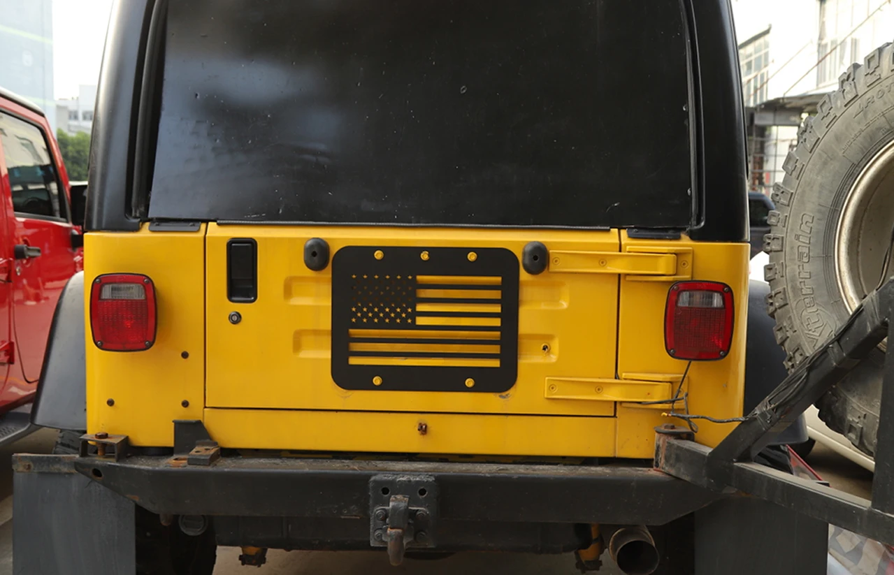 Запасная шина багажник заполняющая пластина задняя дверь штамп для Jeep Wrangler TJ