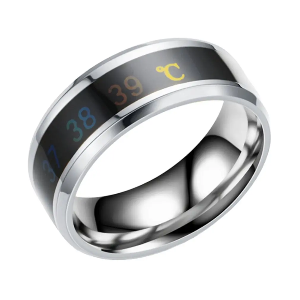 Temperature Ring Titanium Steel Mood Emotion Feeling Intelligent Sensitive Rings for Women Men Waterproof Jewelry | Украшения и
