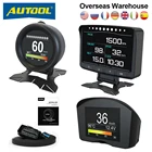 Автомобильный компьютер AUTOOL X60 X50 Pro, HUD-дисплей на лобовом стекле, обнаружение неисправностей OBD2, дисплей давления топлива, измеритель скорости, вольтметр, температура