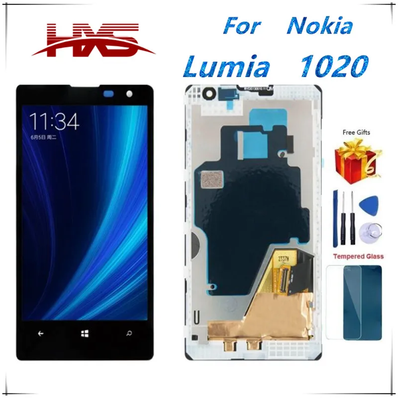 H X S 100% оригинал для Nokia Lumia 1020 ЖК дисплей с сенсорным экраном дигитайзер в сборе