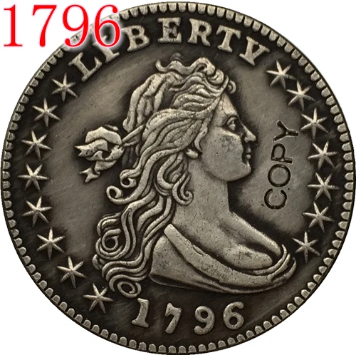

США 1796 драпированный бюст четверти копии монет