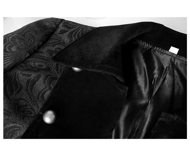 Новая мужская однотонная жаккардовая ретро форма пальто костюмы на Хэллоуин для