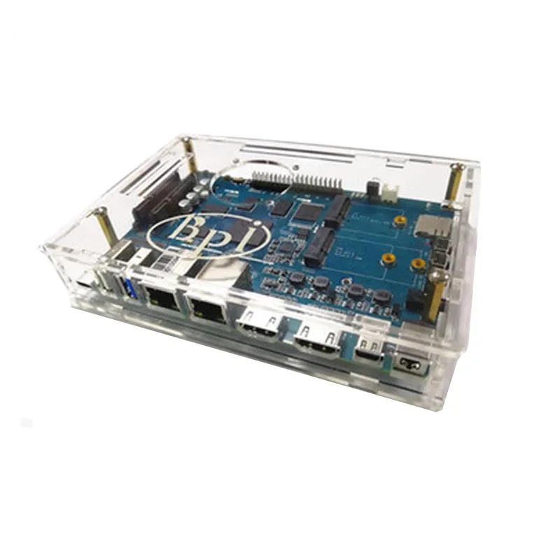 Banana Pi W2 BPI-W2 + акриловый чехол 12V 2A DC Мощность для смарт-маршрутизатор NAS RTD1296 чип