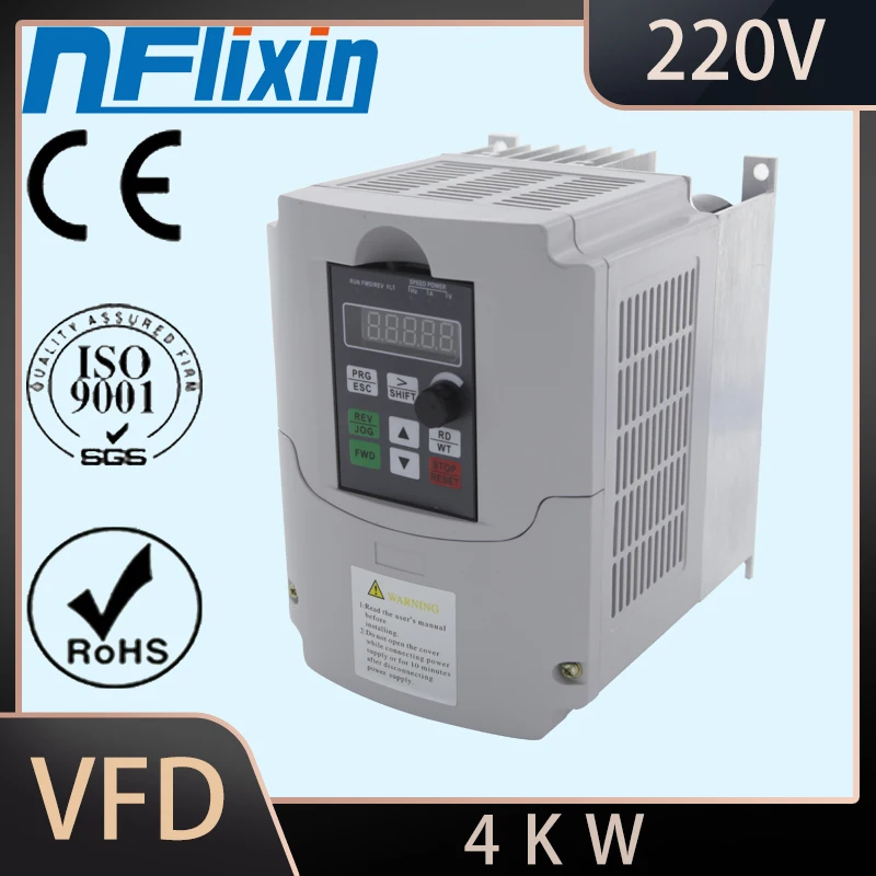 Лидер продаж! 0.75KW/1.5KW/2.2KW/3KW/4KW/5.5KW/7.5KW однофазный инвертор Выход 3-фазный частотно-регулируемым приводом преобразователь частоты Регулируемый Скорость 220V - изображение