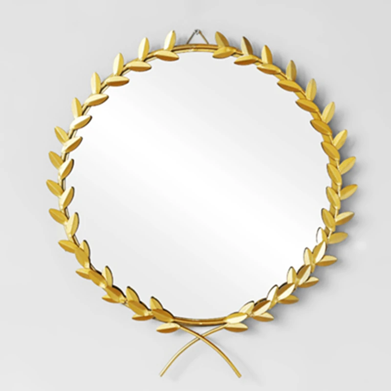 Металлическое круглое зеркало для макияжа Северной Европы подвесное украшение